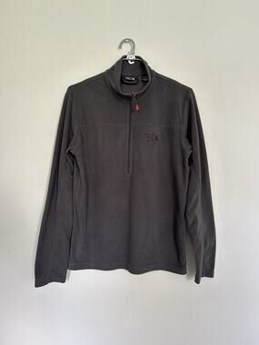 Mountain Hardwear Men's Microchill Pullover Fleece Half Zip Gray Size Small